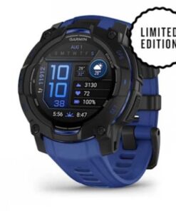 GARMIN INSTINCT 3 – 45MM, AMOLED BLACK WITH BOLT BLUE BAND