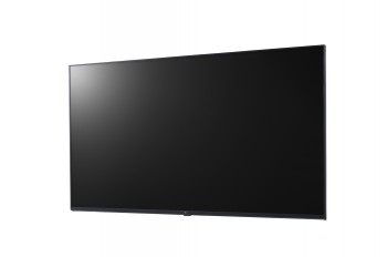 LG 43UL3J-E 43" UHD IPS-monitor õhukeste äärtega 43-tolline LG UHD IPS-monitor musta paneeliga ja õhukeste äärtega, valgel taustal.