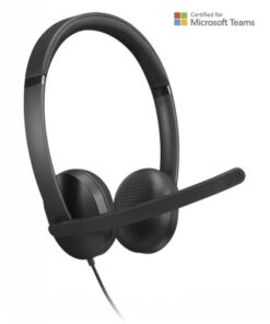 Lenovo juhtmega VOIP Headset 5000 Teams peakomplekt ärikasutuseks Must Lenovo juhtmega VOIP Headset 5000 Teams peakomplekt, nähtavad peavõru ja mikrofoni omadused.