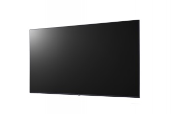 LG 65UL3J-E 65" UHD IPS monitor koosolekutele LG 65-tolline UHD IPS monitor musta raamiga, külgvaade.