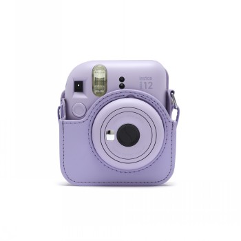 Fujifilm Instax Mini 12 kaamera kaitseümbris, lilla Lilla kaitseümbris Fujifilm Instax Mini 12 kaamerale, vaadatuna eest.