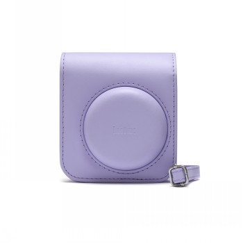 Fujifilm Instax Mini 12 kaamerale sobiv lillakat värvi ümbris Hele lilla kaitseümbris Fujifilm Instax Mini 12 kaamerale, vaade eest.