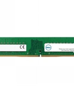 Roheline Dell DDR5 32GB UDIMM-klassi RAM-moodul valge kleebisega.