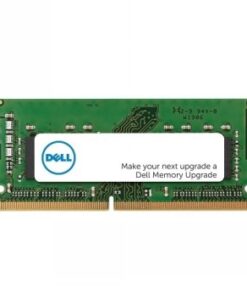 Dell SODIMM DDR5 5600 MHz 32GB mälumoodul - võimas täiendus. Roheline Dell DDR5-mälumoodul, valge kleebise ja kullatud liidestega.