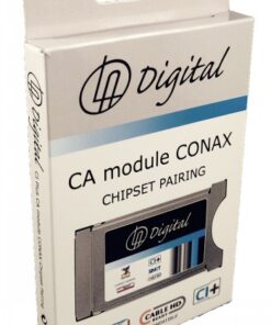 Valge kartongpakend, millel on kiri 'LA Digital' ja 'CA module CONAX CHIPSET PAIRING'.