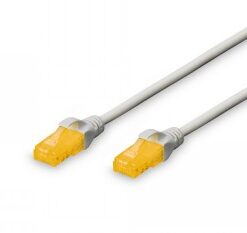Hall CAT 6A võrgukaabel, mille mõlemas otsas on kollased RJ45-pistikud. Kaabli pikkus on 0,5 meetrit.