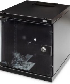 DIGITUS 254 MM (10") 6U WALL MOUNTING CABINET 330X312X300 MM, COLOR BLACK (RAL 9005)