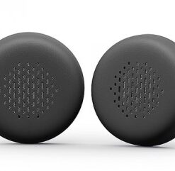 Dell Wireless Headset Ear Cushions HE424 - kõrvaklappipadjad Kaks ümmargust musta kõrvaklappipatja, keskel väikesed augud ventilatsiooni jaoks.