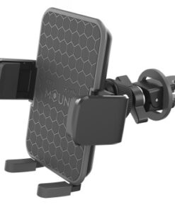 Must Celly MountVentPlus autokinnitus ventilatsiooniavasse, kärjestikuga pind ja reguleeritavad hoidikud.