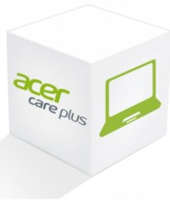 Acer Chromebook/Windows - 3-aastane kaitsepakett Valge karp, millel roheline Aceri logo ja roheline sülearvuti ikoon.
