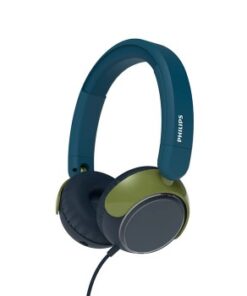 Sinakasroheline kompaktsed Philips K2000 laste kõrvaklapid pehmete kõrvapatjadega külgvaates.
