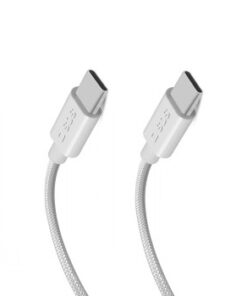 SBS USB-C TO USB-C BRAIDED CABLE 1.5M GRAY