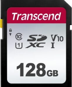 TRANSCEND 128 GB SDXC CARD, U1, V10 - SDC300S