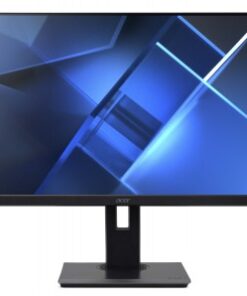 Acer Vero B247Y 23,8" FHD monitor stiilses disainis 23,8-tolline Acer Vero B247Y monitor, must õhukese raamiga, sinine taustagraafika.