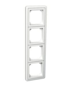 Schneider Electric Exxact 4-osaline valge raam adapteriga Valge neljaosaline raam, millel on ruudukujulised avad sobivatele komponentidele. Vertikaalne paigutus.