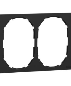 Must ELKO ONE raam kahele pistikupesale, ristkülikukujuline ja ümardatud nurkadega.