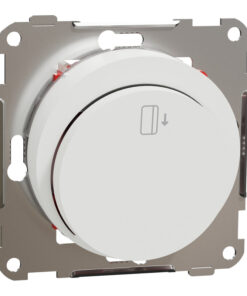 ELKO ONE kaardilüliti 1/2/6 RL, Schneider Electric Ümmargune valge ELKO ONE kaardilüliti metallraamiga. Vaade eest külgsuunas.