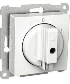 Schneider Electric Exxact 3-pooluseline 0-1 pöördlüliti valge Valge Schneider Electric -pööratav 3-pooluseline 0-1 lüliti, märgutulega, ristkülikukujuline metallraam.