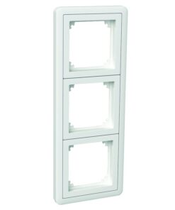 Schneider Electric Exxact 3-osaline raam adapteriga, valge Valge Schneider Electrici 3-osaline raam koos adapteriga ja ümarate servadega.